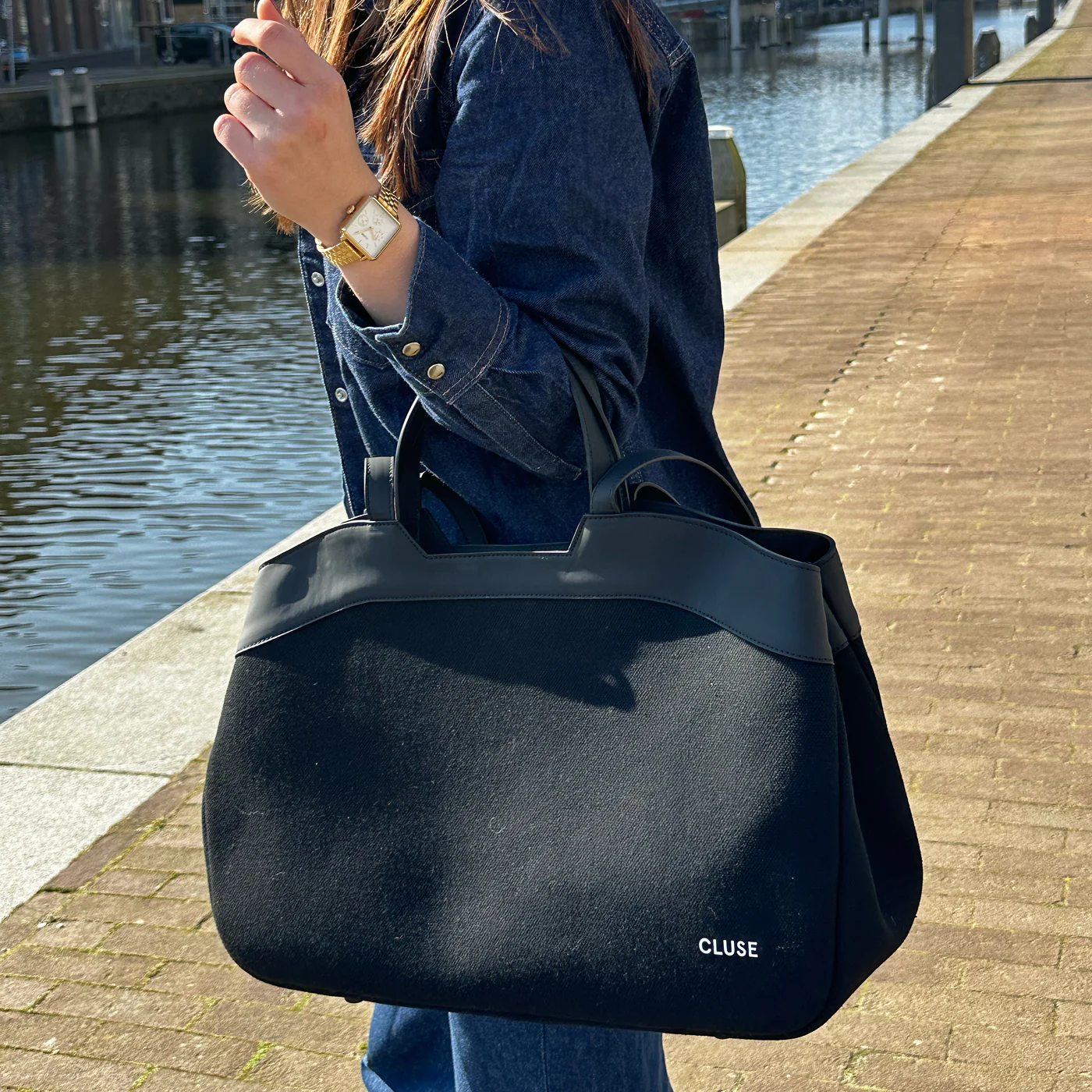 Tote Bag, Full Black Colour - Image 9