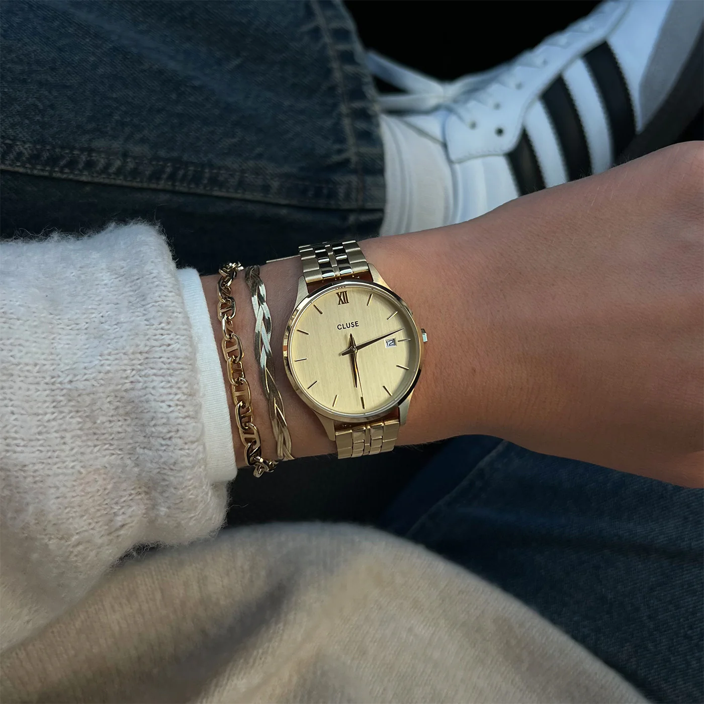 Élevé θ Chain Bracelet, Gold Colour - Image 4