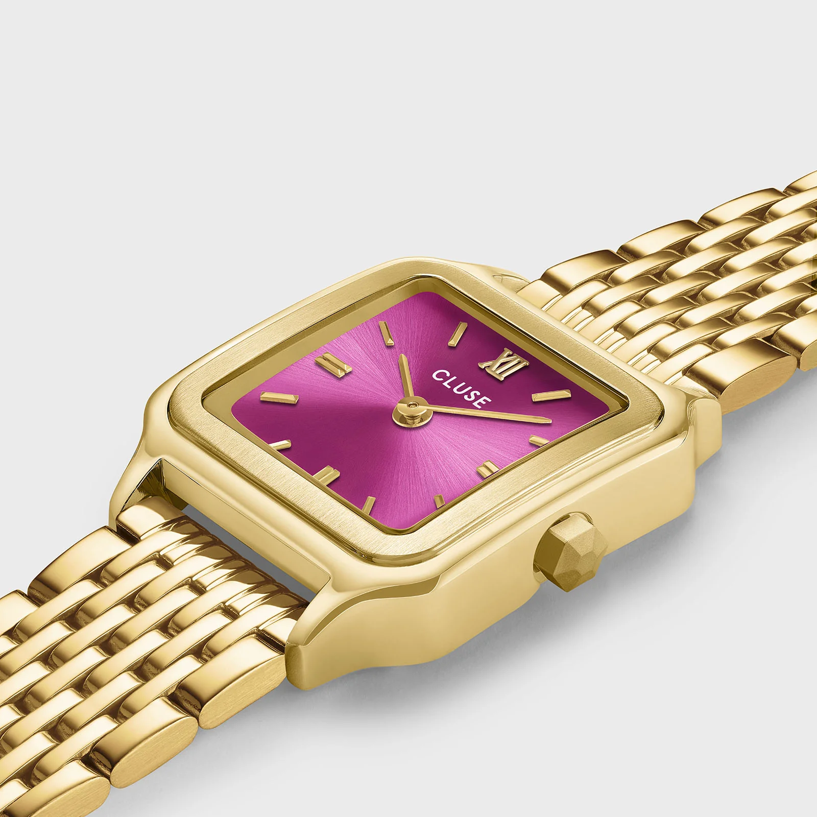 Gracieuse Petite Watch Steel, Fuchsia Pink, Gold Colour - Image 3
