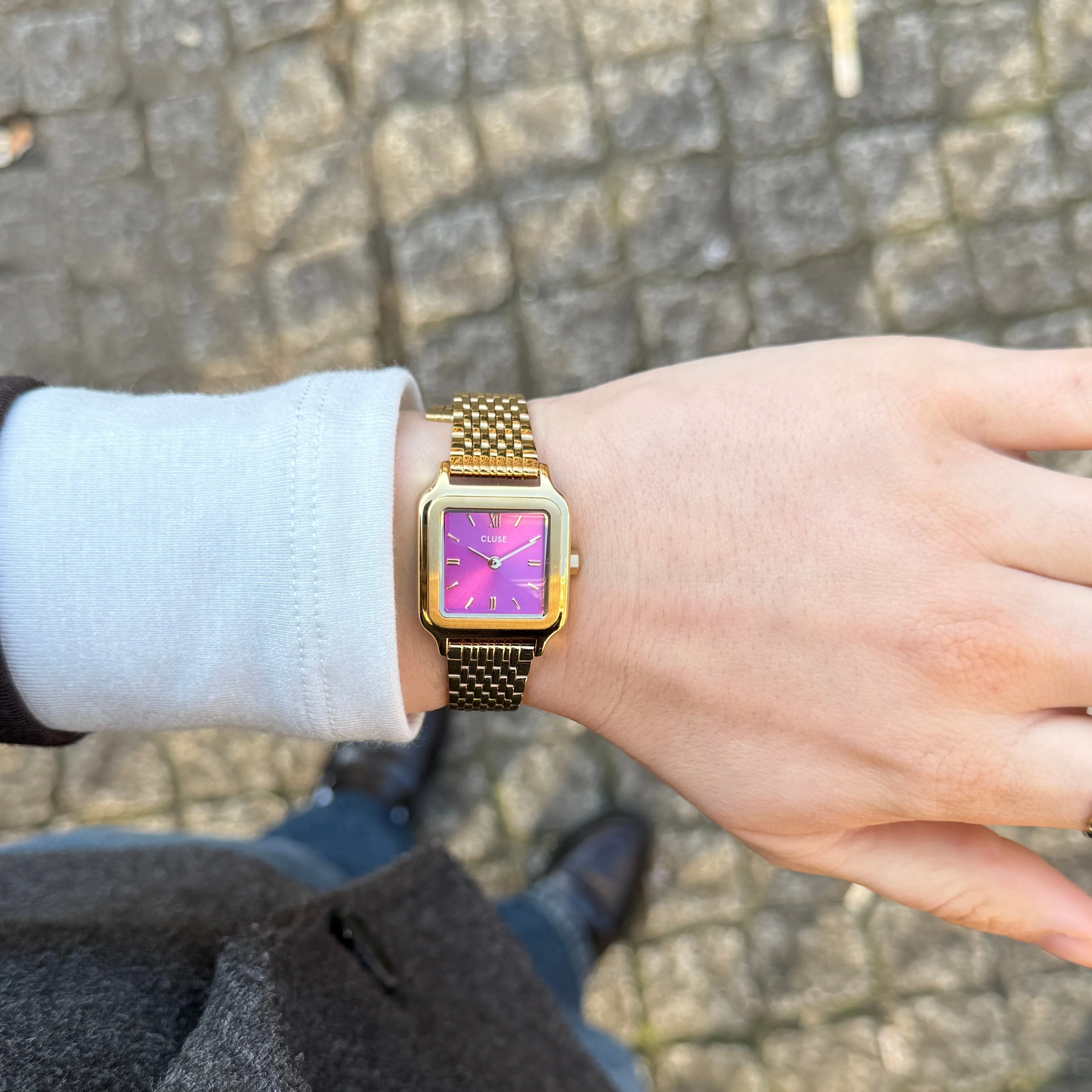 Gracieuse Petite Watch Steel, Fuchsia Pink, Gold Colour - Image 7
