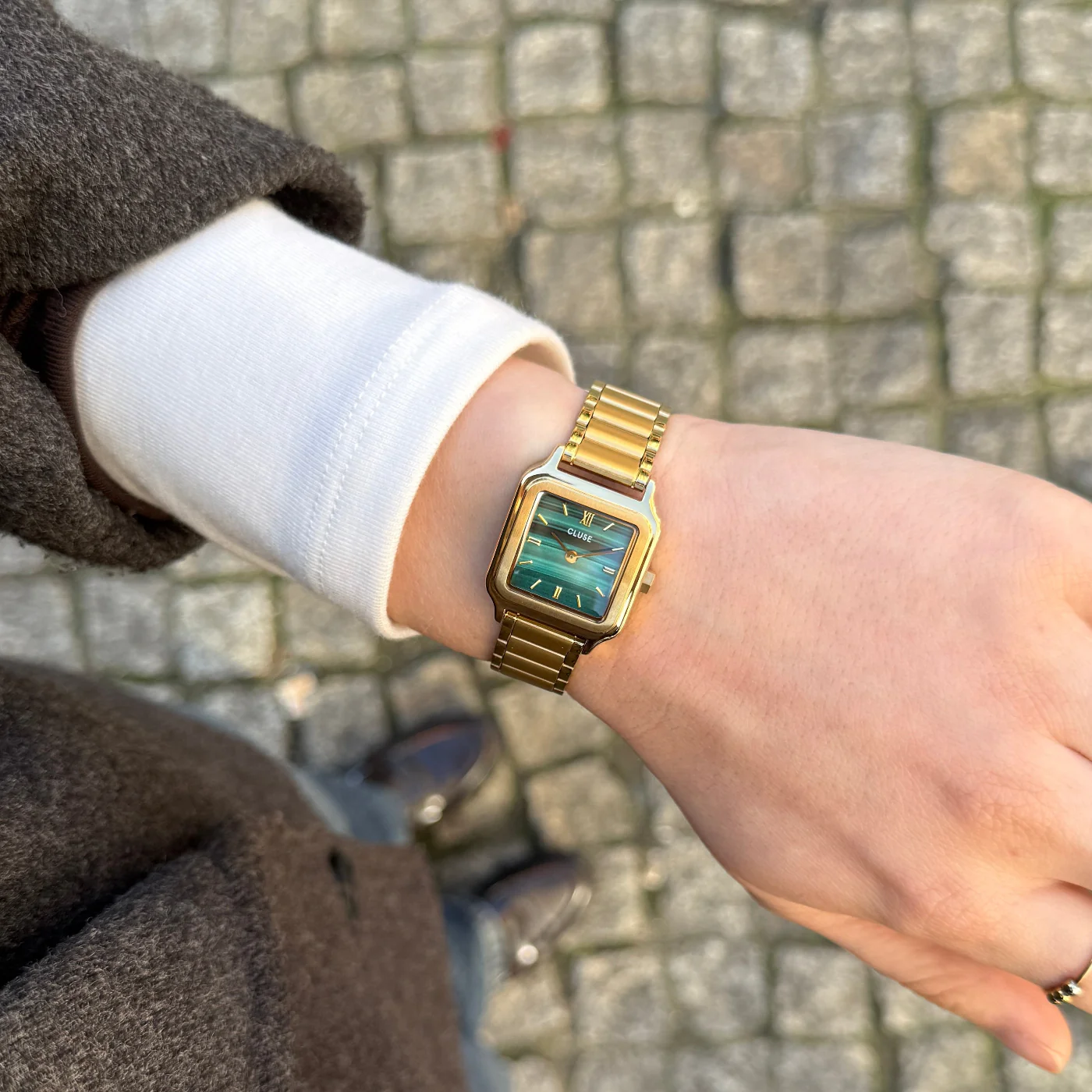 Gracieuse Petite Watch Steel, Green, Gold Colour - Image 6