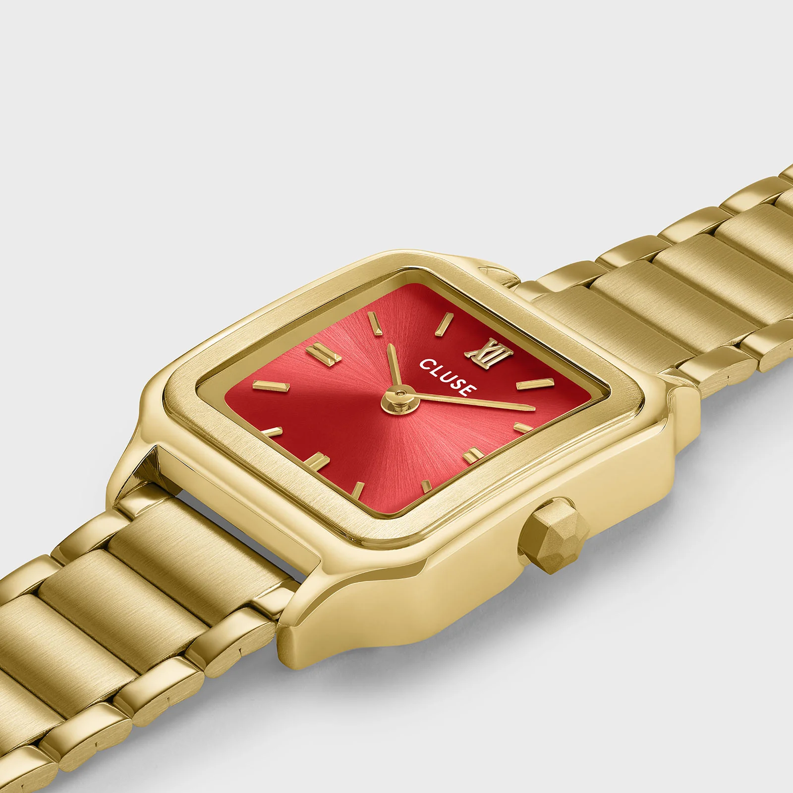 Gracieuse Petite Watch Steel, Watermelon Red, Gold Colour - Image 3