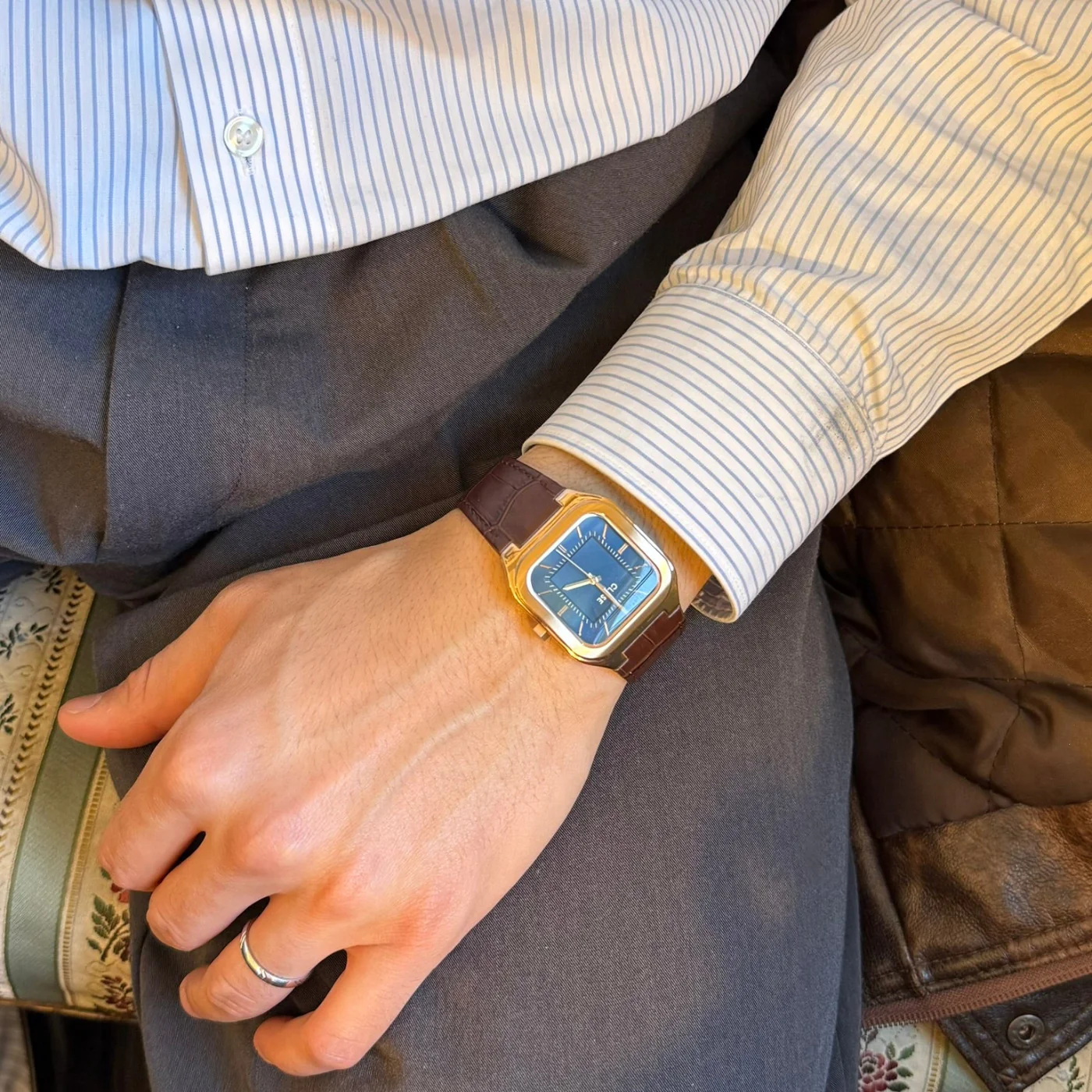 Quadrus Watch Leather, Blue, Rose Gold Colour - Image 6