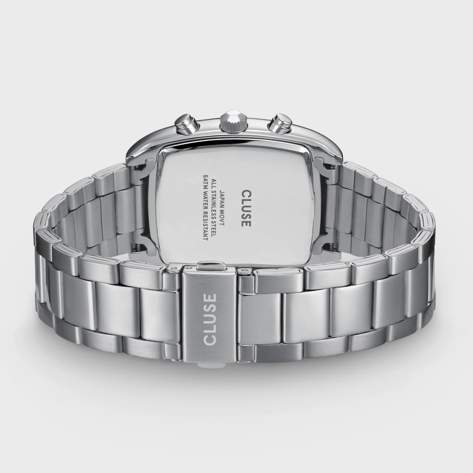 Quartaut Chrono Watch Steel, Green, Silver Colour - Image 4