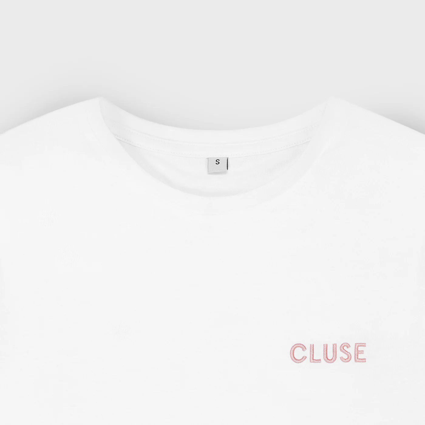 T-Shirt White, Pink Logo, Medium - Image 3