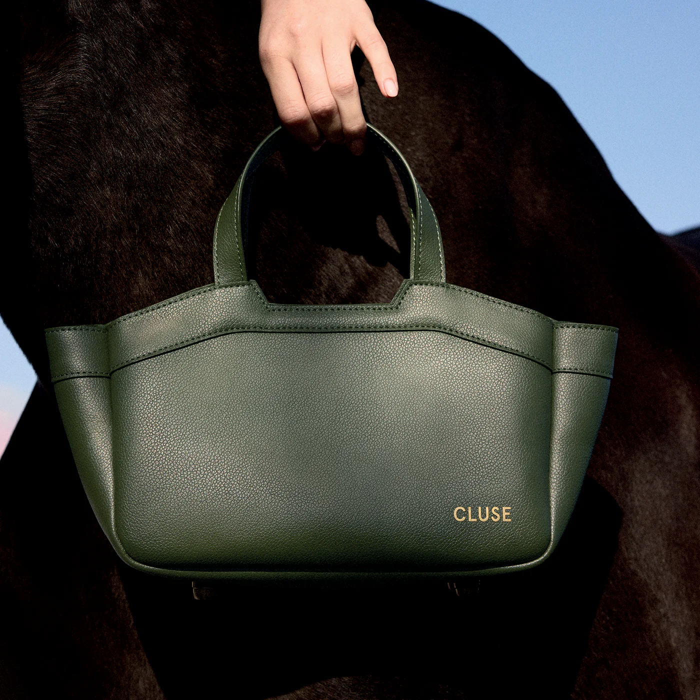 Tote Bag Mini, Dark Olive Colour - Image 11
