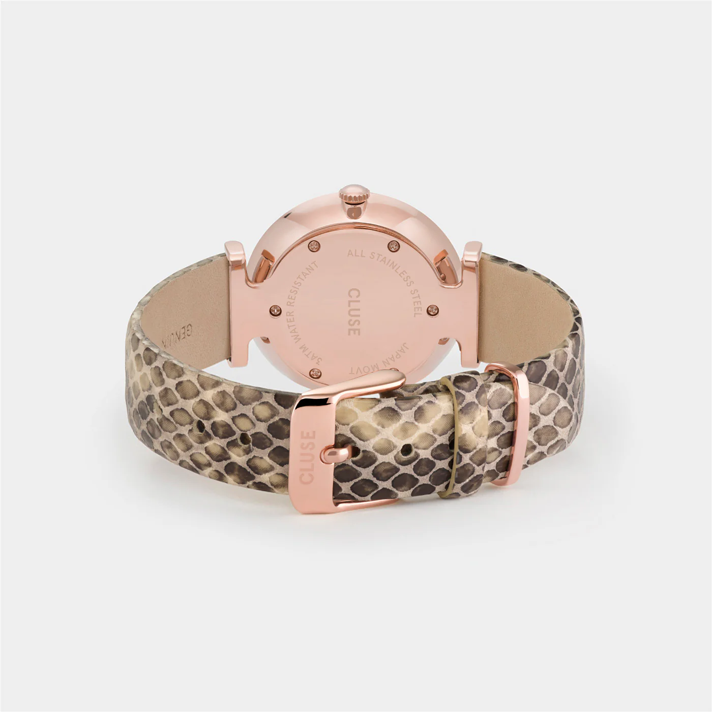 Triomphe Watch Leather, Almond Python, Rose Gold Colour - Image 3